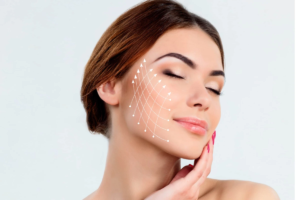 Woman showing lifted, youthful skin with facial contour enhancement after PDO Threads in Pacifica, CA.